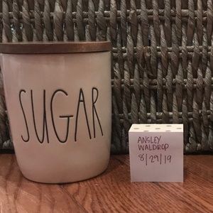 Rae Dunn sugar with wooden top